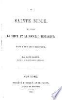 La sainte Bible, revue par D. Martin