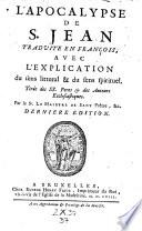 (La sainte bible) trad. avec l'explication du sens litteral et du sens spirituel tiree des SS. peres ... (par Louis Jsaac Le Maistre de Saci)