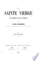 La Sainte Vierge d'après les Pères