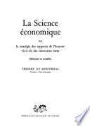 La science économique, ou, La stratégie des rapports de l'homme vis-à-vis des ressources rares
