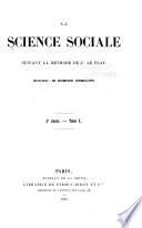 La Science sociale, suivant la methode d'observation