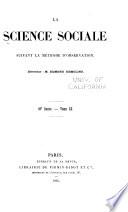 La Science sociale, suivant la methode d'observation