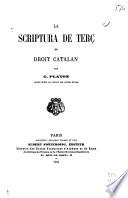La scriptura de terc en droit catalan