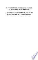 La seconde guerre mondiale, une étape dans l'histoire de l'enseignement