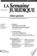 La semaine juridique