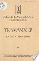 La signification