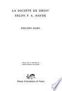 La société de droit selon F.A. Hayek