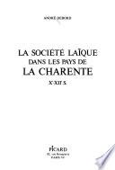 La société laïque dans les pays de la Charente