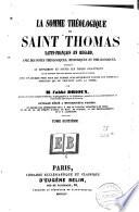 La somme théologique de saint Thomas d'Aquin