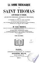 La somme théologique de saint Thomas d'Aquin