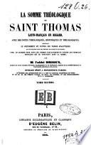 La somme théologique de Saint Thomas