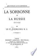 La Sorbonne et la Russie (1717-1747)