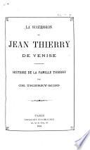 La succession de Jean Thierry de Venise