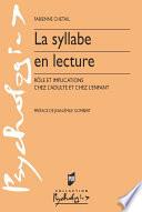 La syllabe en lecture