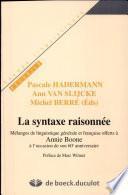 La syntaxe raisonnée