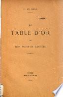 La table d'or de Don Pedro de Castille