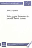 La technique des emprunts dans Gil Blas de Lesage