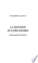 La tentation du livre sur rien
