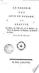 La theorie des jeux de hazard, ou, Analyse du krabs, du passe-dix [&c.].