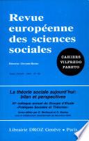 La théorie sociale aujourd'hui