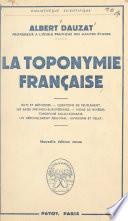 La toponymie française
