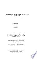 La tradition épique, du moyen âge au XIXe siècle