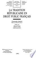 La tradition républicaine en droit public français