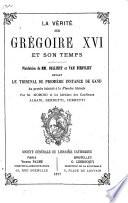 La vérité sur Grégoire XVI et son temps