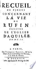 La vie de Rufin
