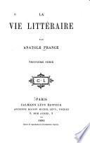 La vie littéraire
