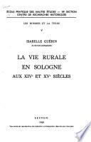 La vie rurale en Sologne aux XIVe et XVe siècles