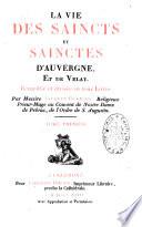 La Vies des saincts et sainctes d'Auvergne et du Velay