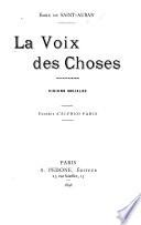 La voix des choses