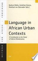 Language in African urban contexts