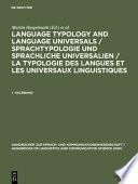 Language Typology and Language Universals