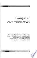 Langue et communication