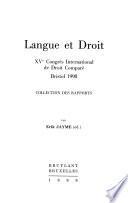 Langue Et Droit