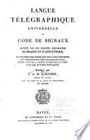 Langue télégraphique universelle, ou, Code de signaux