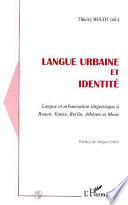 LANGUE URBAINE ET IDENTITE