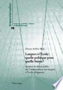 Langues à l'école