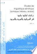 Langues et littératures du monde arabe, n°4/2003