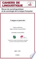 Langues et pouvoirs