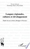 Langues régionales, cultures et développement