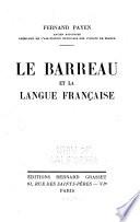 Le barreau et la langue française