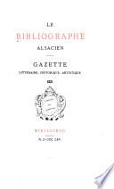 Le bibliographe alsacien