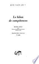 Le bilan de compétences