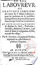 Le bon laboureur, ou pratiques familières des vertus de St Isidore
