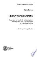 Le bon sens commun