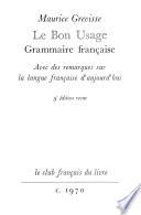 Le Bon usage