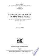 Le bouddhisme Ch'an en mal d'histoire